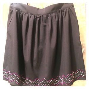 Black mini with beading at bottom